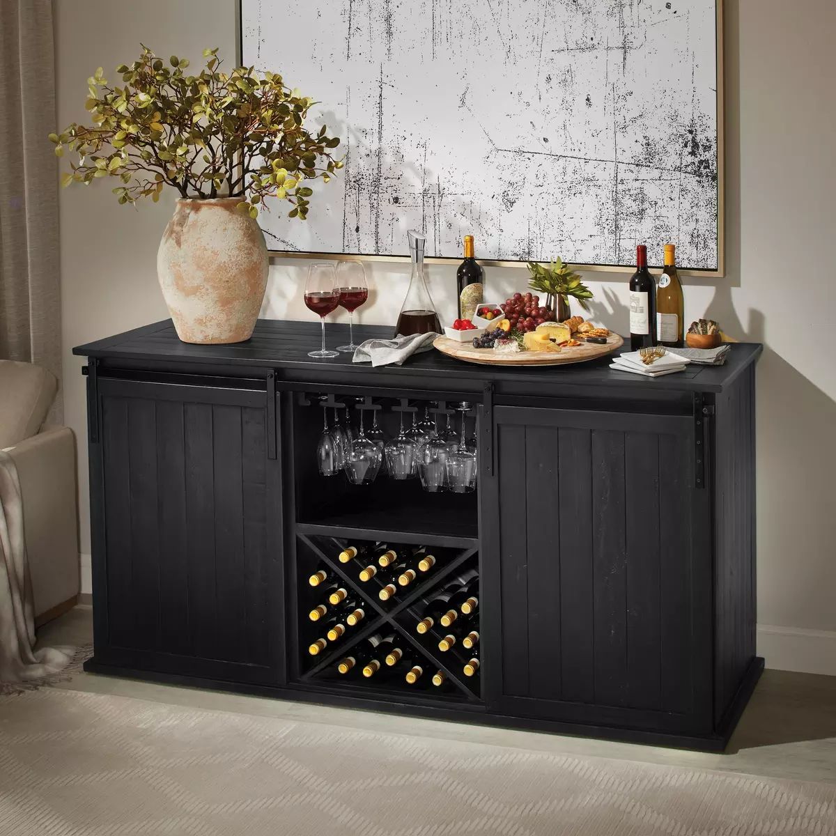 Шкаф-консоль DOVINI Puglia Black (арт. DOV730456)