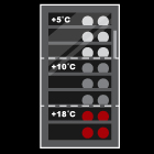 Трехзонный винный шкаф