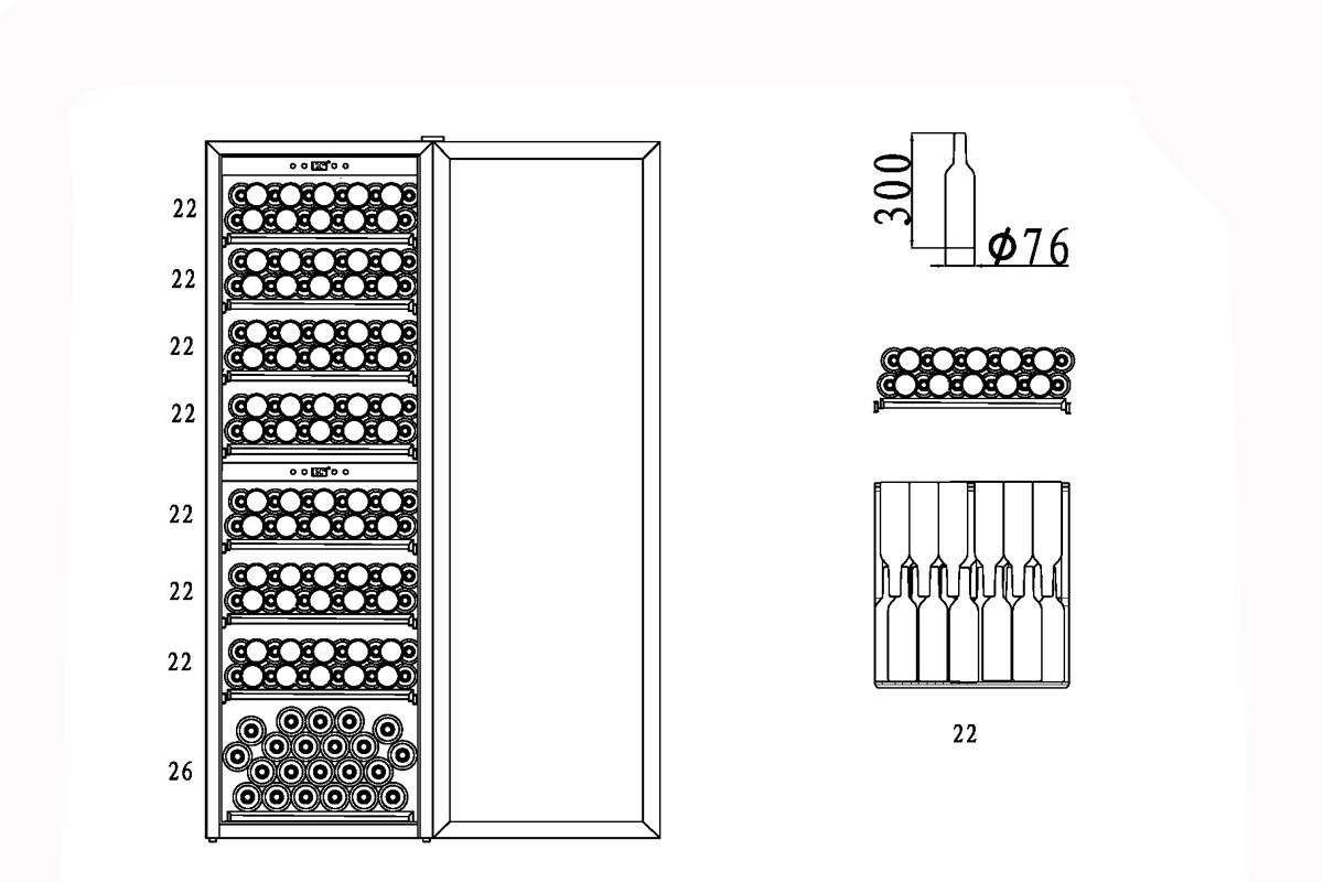 Винный шкаф Caso WineComfort 180