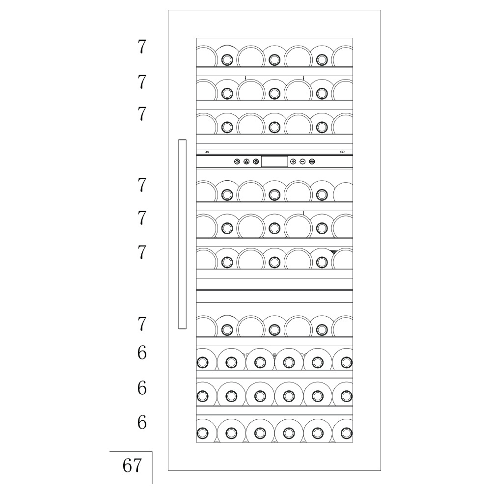 Встраиваемый винный шкаф Temptech Oslo OBI124TB