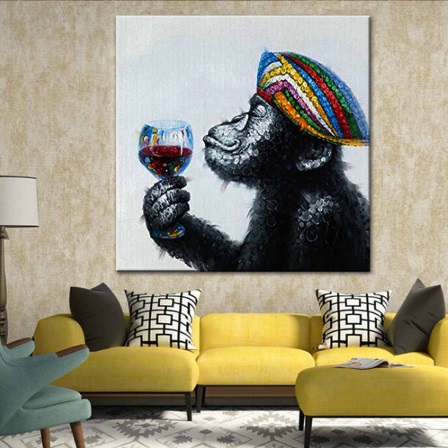 Картина на холсте Gordian Wine Wine Monkey