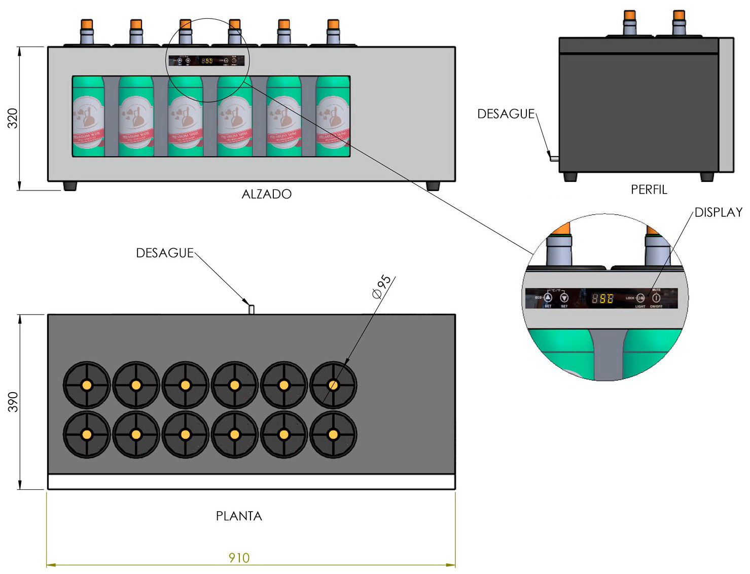 Кулер для вина Cavanova TemperWine TW02-12