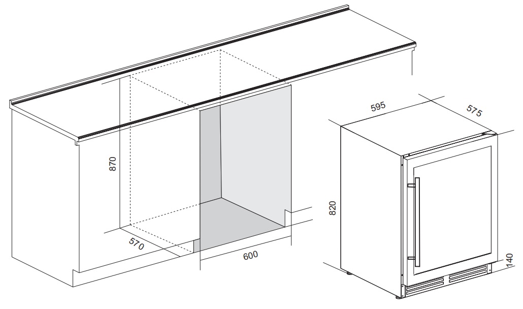 Винный шкаф Climadiff CLE51
