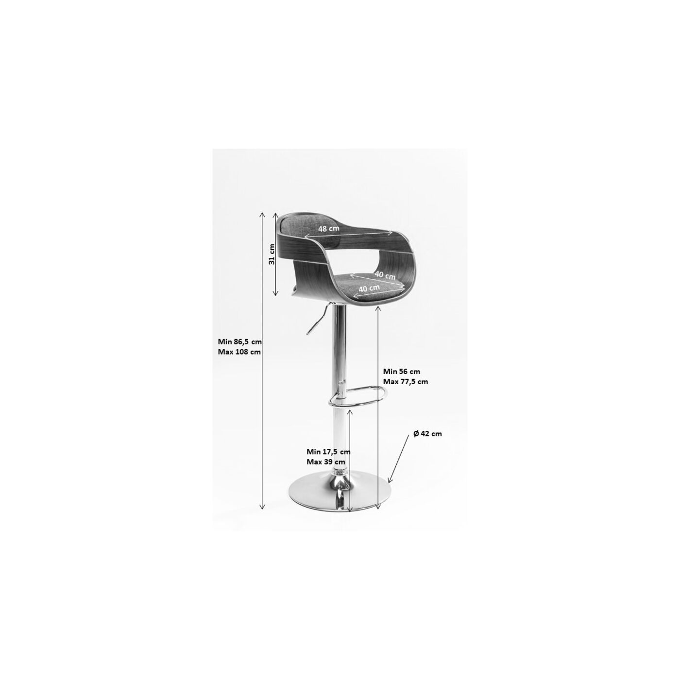 Барный стул KARE Costa 79698