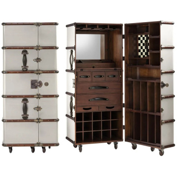 Мобильный барный шкаф DOVINI Mobile Bar Cabinet XL White (арт. DOV800003)