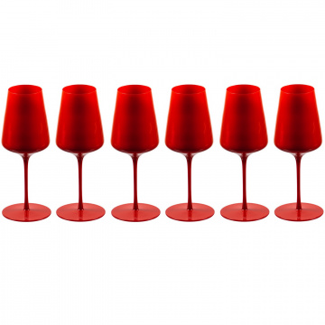 6 бокалов для белого вина Sophienwald Phoenix White Wine Red Line 420 мл (арт. Sw2021)