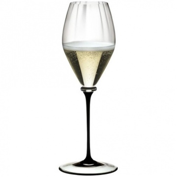 Бокал для шампанского RIEDEL Fatto A Mano Performance Champagne Glass Black Stem 375 мл (арт. 4884/28D)