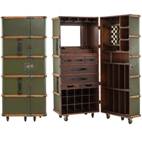 Мобильный барный шкаф DOVINI Mobile Bar Cabinet XL Green (арт. DOV800004)