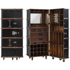 Мобильный барный шкаф DOVINI Mobile Bar Cabinet XL Black (арт. DOV800005)